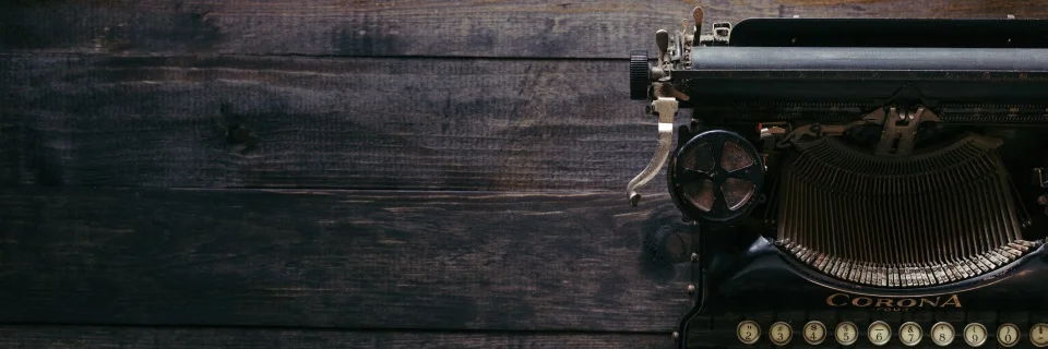 About page graphic (old typewriter)